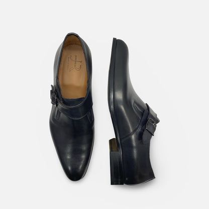 Jose Real Black Single Monk Shoe | T667