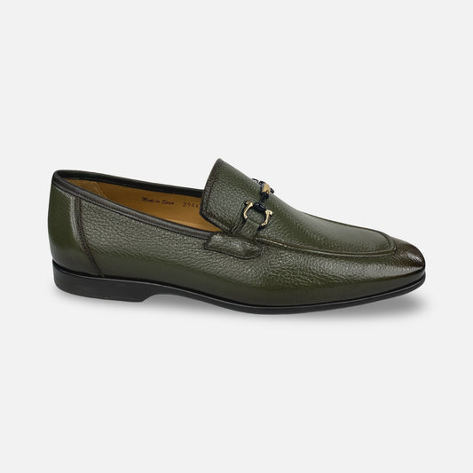 Mezlan Olive Deerskin Bit loafer | Marinelli