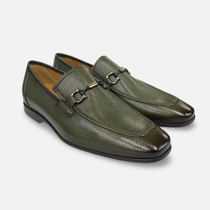 Mezlan Olive Deerskin Bit loafer | Marinelli