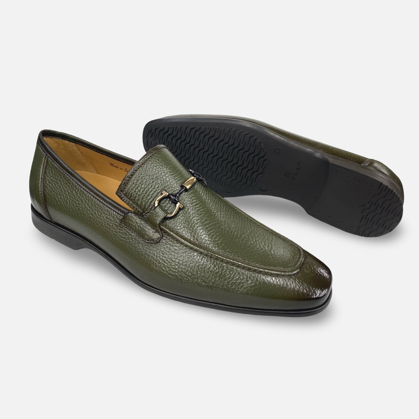 Mezlan Olive Deerskin Bit loafer | Marinelli
