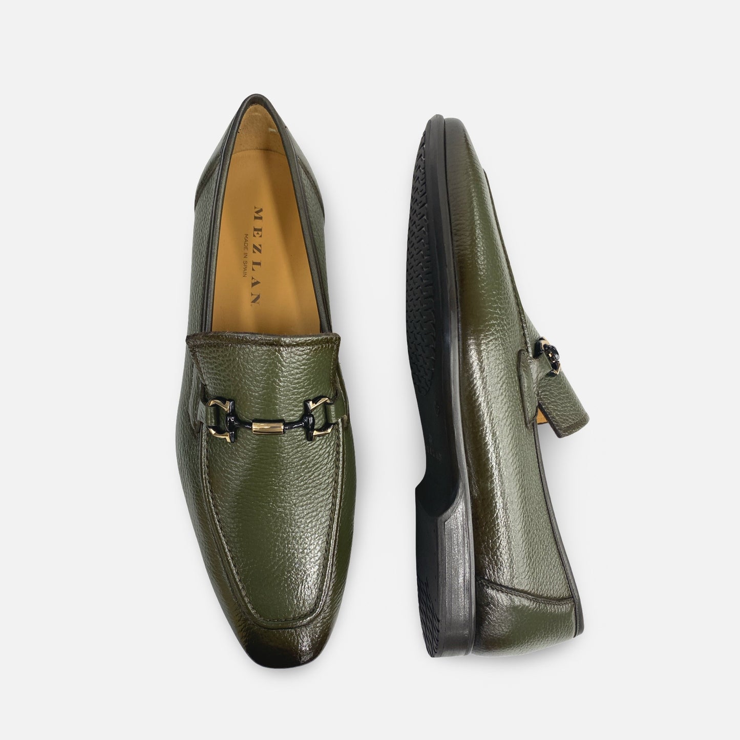 Mezlan Olive Deerskin Bit loafer | Marinelli
