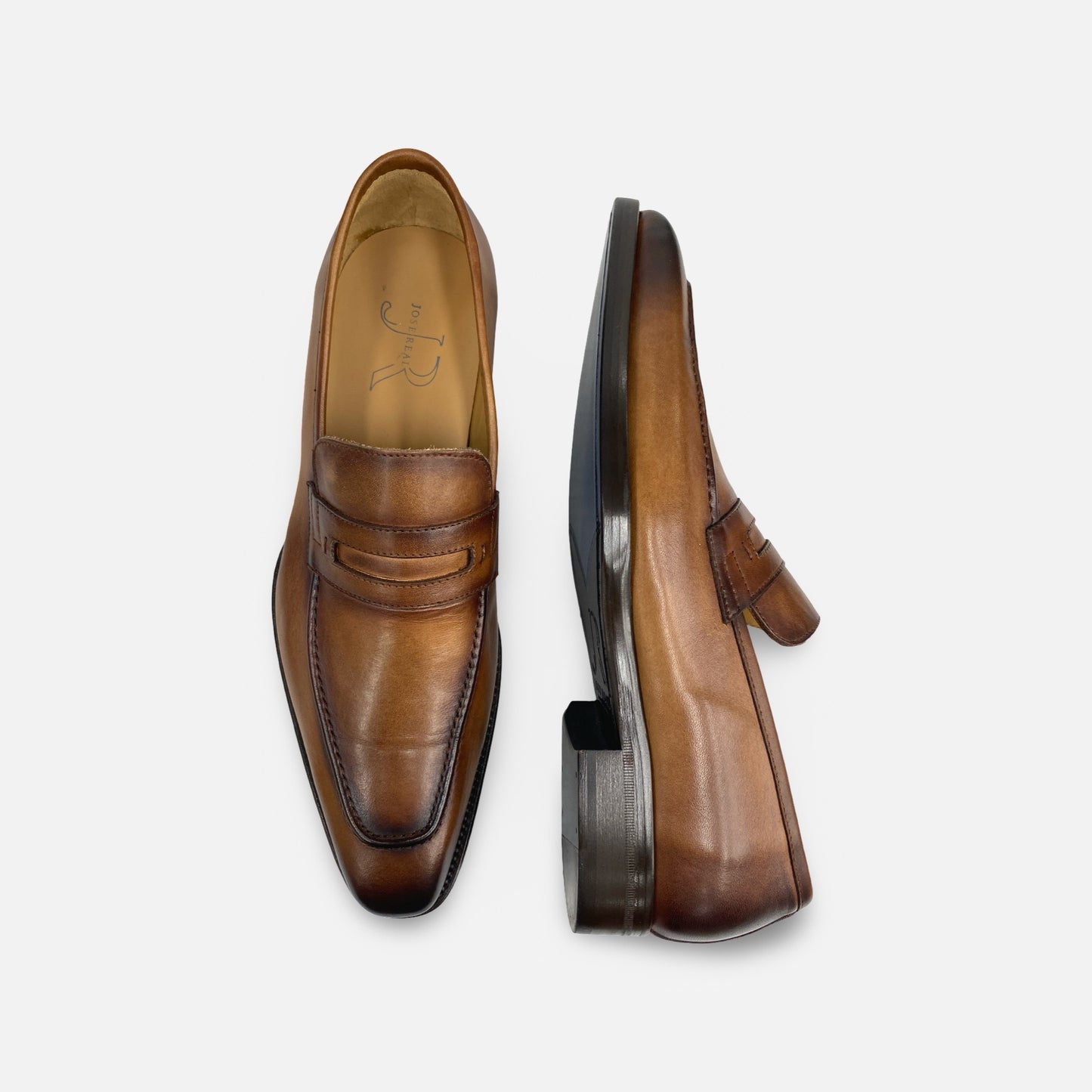Jose Real Tan Italian Penny loafer