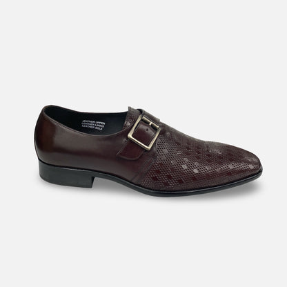 Toscana Burgundy Italian Single Monk shoe