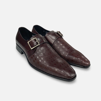 Toscana Burgundy Italian Single Monk shoe