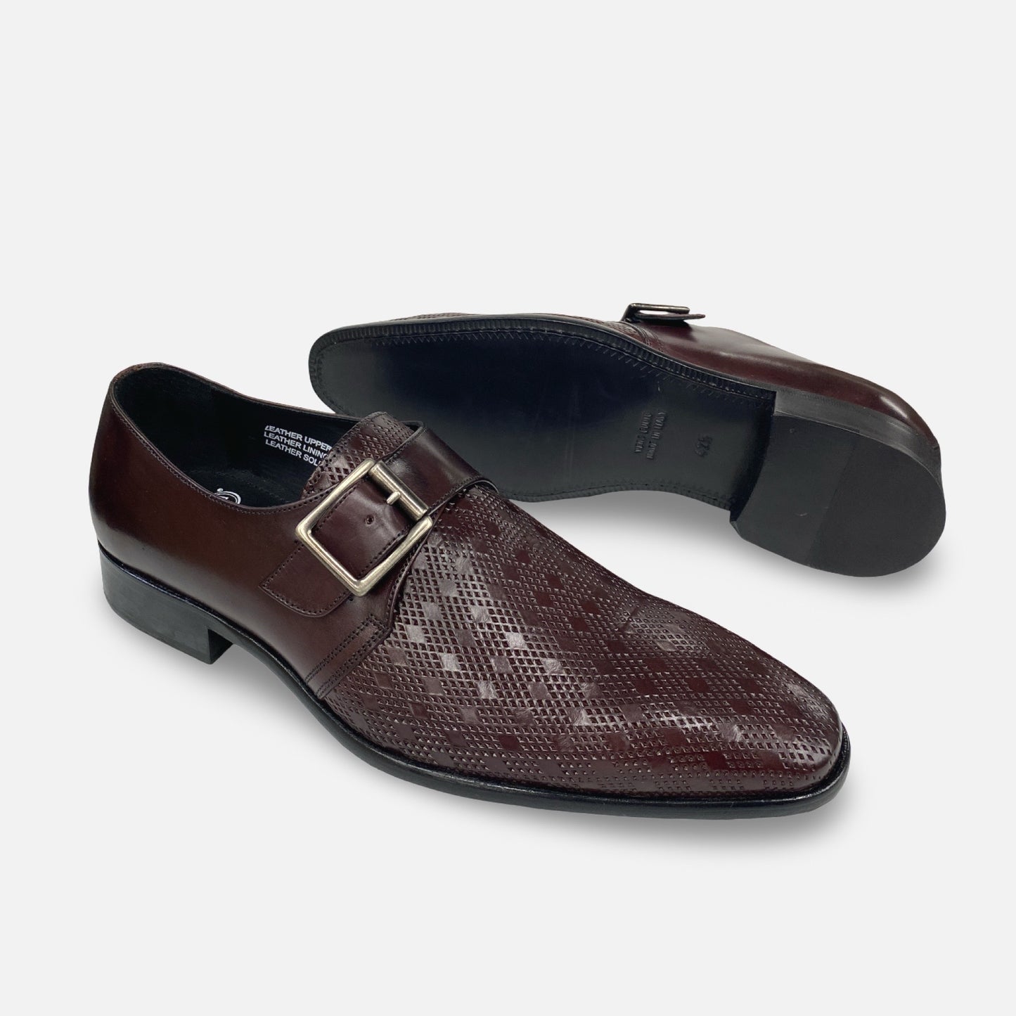 Toscana Burgundy Italian Single Monk shoe