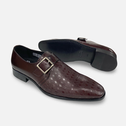 Toscana Burgundy Italian Single Monk shoe