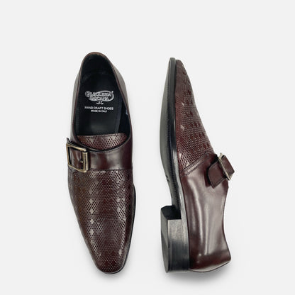 Toscana Burgundy Italian Single Monk shoe