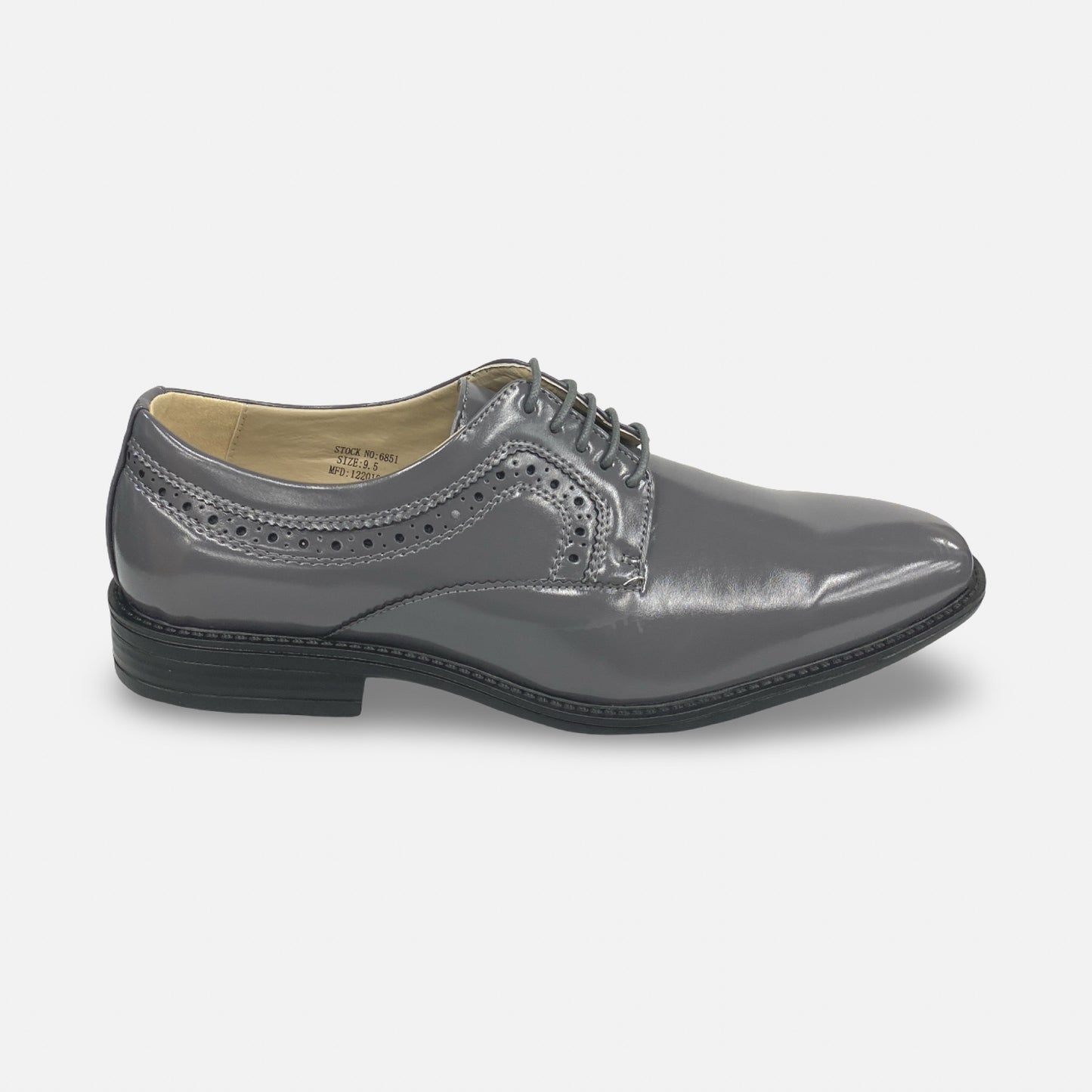 Antonio Cerrelli Grey Plain Toe Shoe | 6851