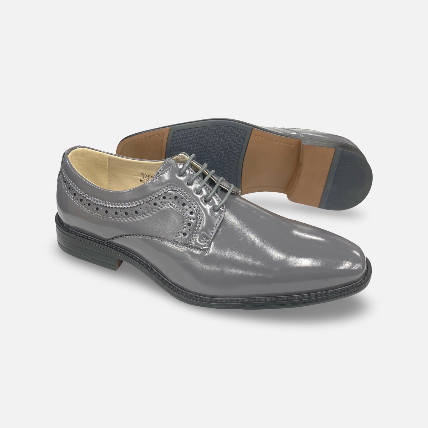 Antonio Cerrelli Grey Plain Toe Shoe | 6851