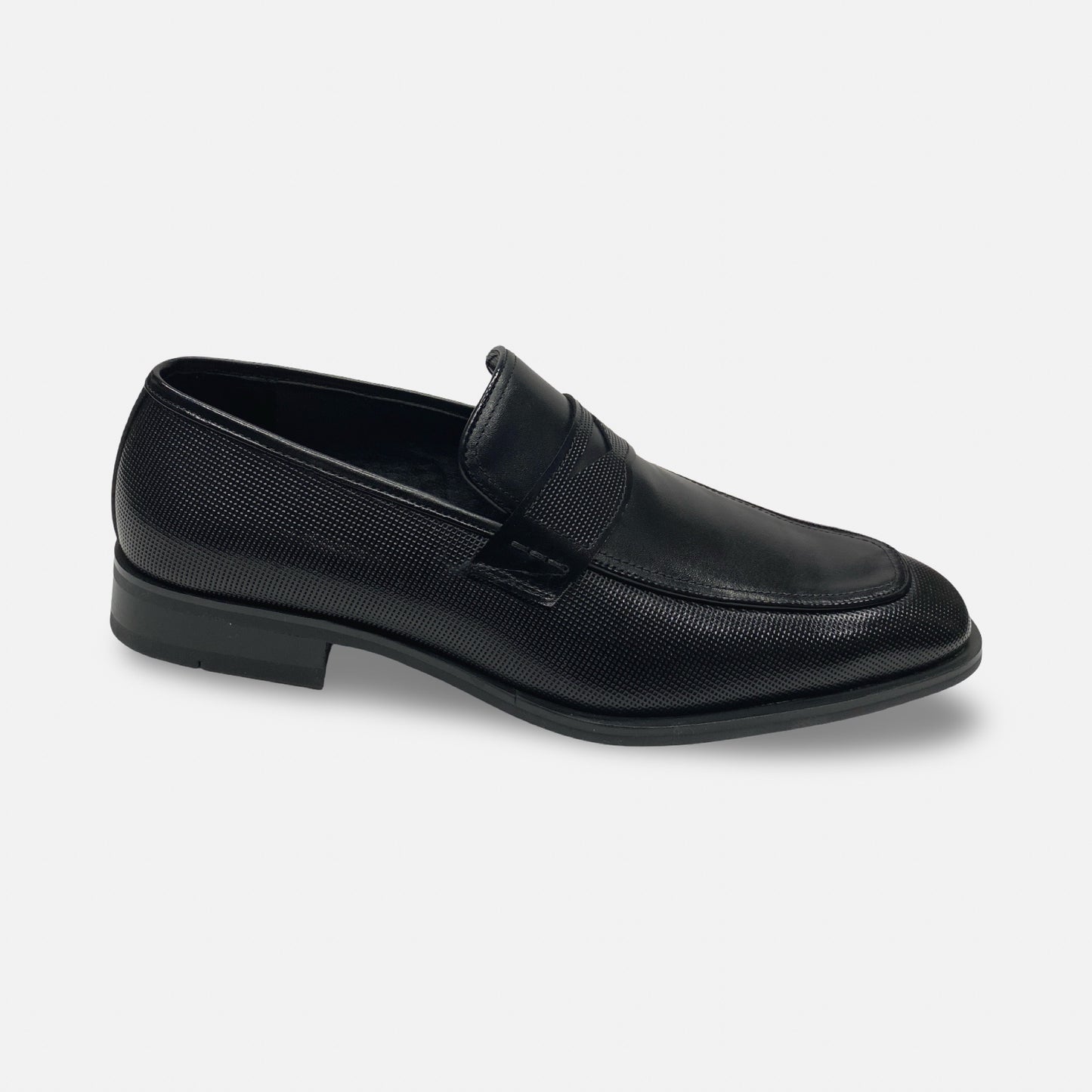 Men's Giorgio Venturi Black Loafers | 7043