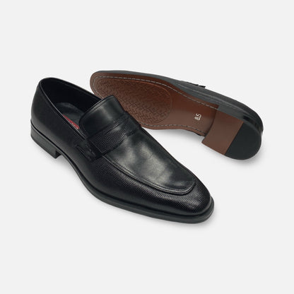 Men's Giorgio Venturi Black Loafers | 7043