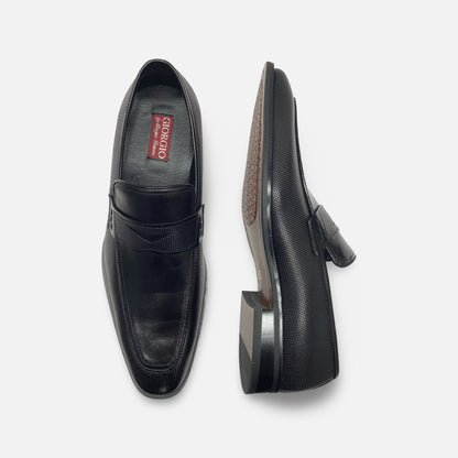 Men's Giorgio Venturi Black Loafers | 7043
