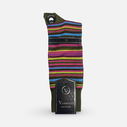 Vannucci Pesto Horizontal striped socks V1627PE