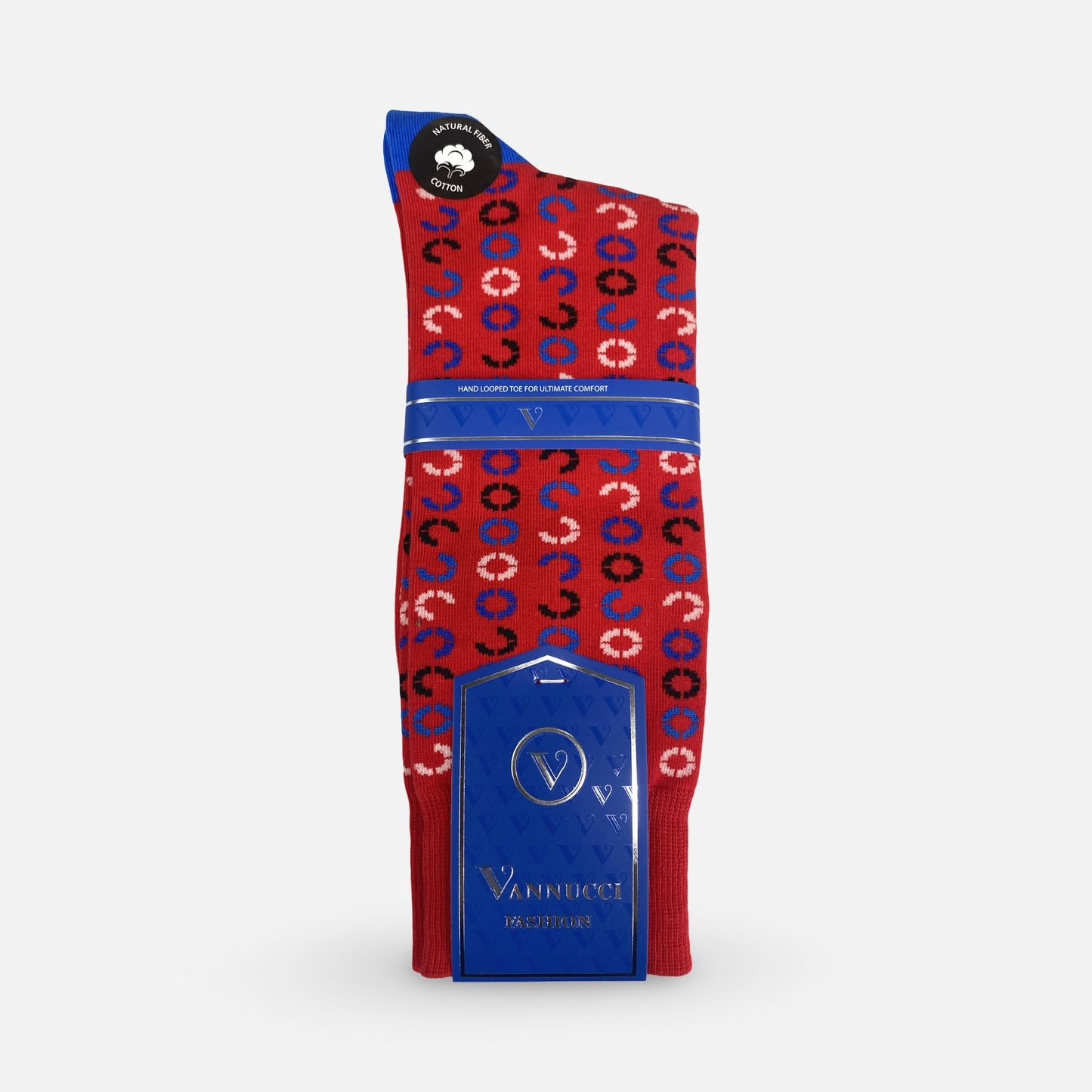 Mens Fashion Socks by Vanucci V1572R RED
