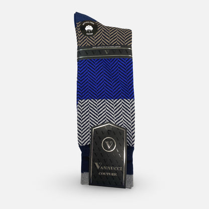 Mens Fashion Socks by Vanucci V1622RB - R.Blue