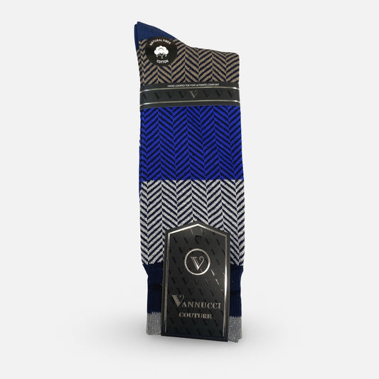 Mens Fashion Socks by Vanucci V1622RB - R.Blue