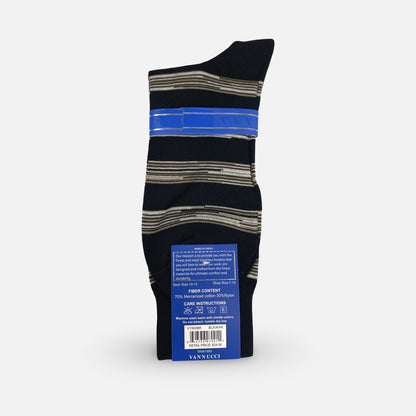 Mens Vannucci  Black Fashions Socks Black/KHA V1560BK