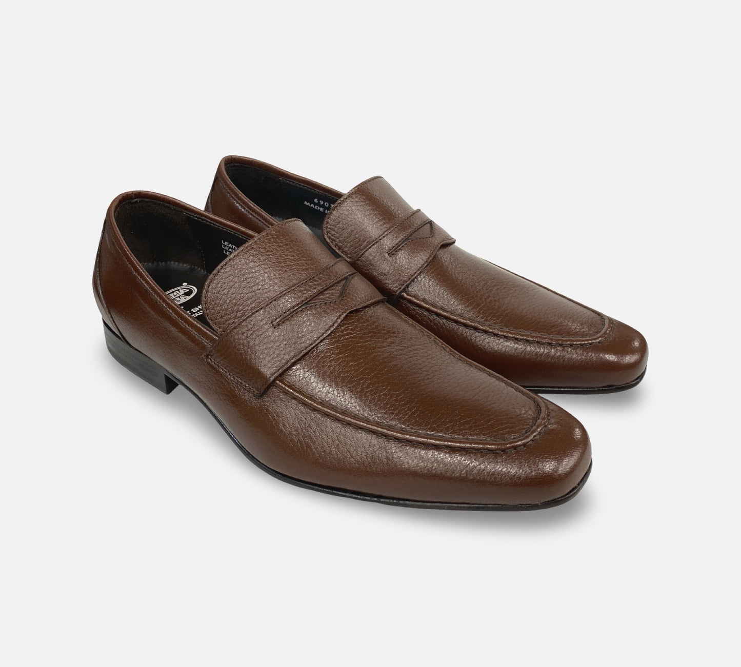 Calzoeria Toscana Italian Brick Deerskin Penny Loafer - 6903 Insernia