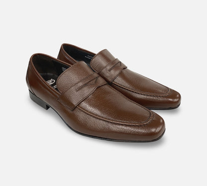 Calzoeria Toscana Italian Brick Deerskin Penny Loafer - 6903 Insernia