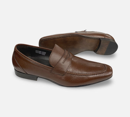 Calzoeria Toscana Italian Brick Deerskin Penny Loafer - 6903 Insernia
