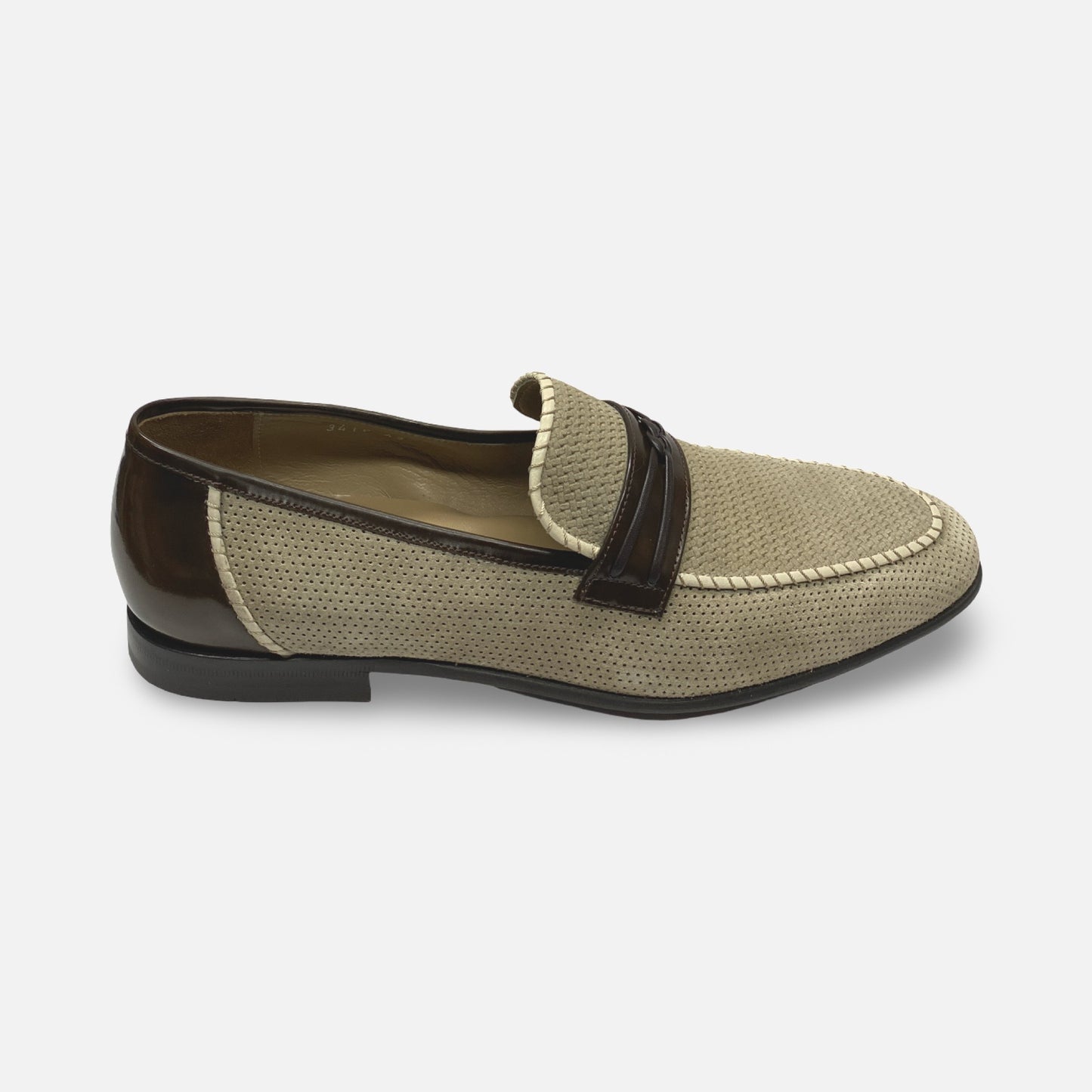 Corrente 3417HS Men's Perforated Suggero Suede Loafers