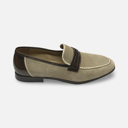 Corrente 3417HS Men's Perforated Suggero Suede Loafers
