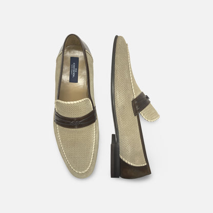 Corrente 3417HS Men's Perforated Suggero Suede Loafers
