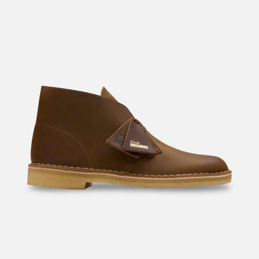 Clarks Originals Desert Boot Men’s Beeswax Leather Chukka – Classic Crepe Sole Casual Dress Boots