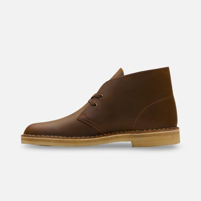 Clarks Originals Desert Boot Men’s Beeswax Leather Chukka – Classic Crepe Sole Casual Dress Boots