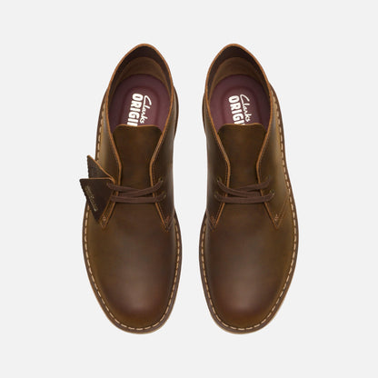 Clarks Originals Desert Boot Men’s Beeswax Leather Chukka – Classic Crepe Sole Casual Dress Boots
