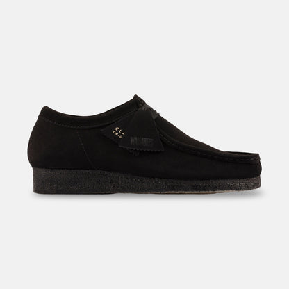 Clarks Originals Wallabee Black Suede Men’s Shoes – Classic Moc Toe Low-Cut with Crepe Sole