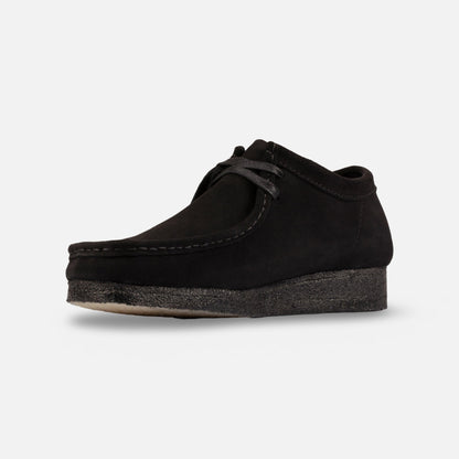 Clarks Originals Wallabee Black Suede Men’s Shoes – Classic Moc Toe Low-Cut with Crepe Sole