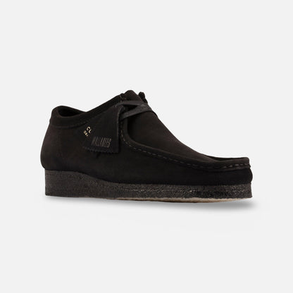 Clarks Originals Wallabee Black Suede Men’s Shoes – Classic Moc Toe Low-Cut with Crepe Sole