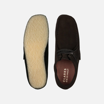 Clarks Originals Wallabee Black Suede Men’s Shoes – Classic Moc Toe Low-Cut with Crepe Sole