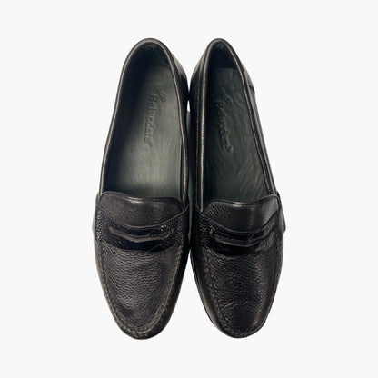 Belvedere Black deerskin/ostrich leg loafer
