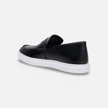 Belvedere Studio Hybrid Penny Loafer Elliot – Black Nappa Leather, Rubber Sole