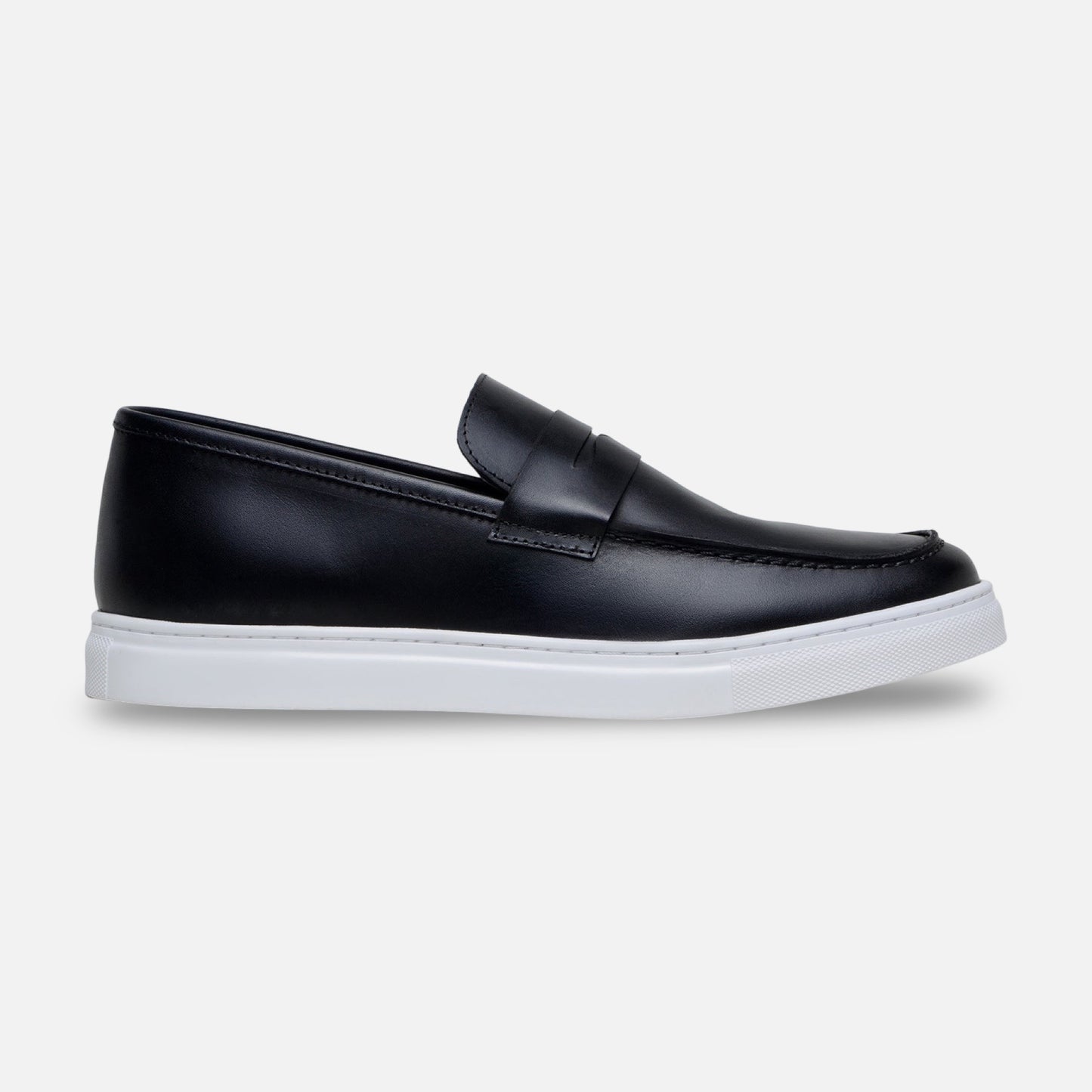Belvedere Studio Hybrid Penny Loafer Elliot – Black Nappa Leather, Rubber Sole