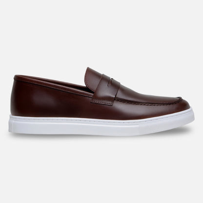 Belvedere Studio Hybrid Penny Loafer Elliot – Brown Nappa Leather, Rubber Sole