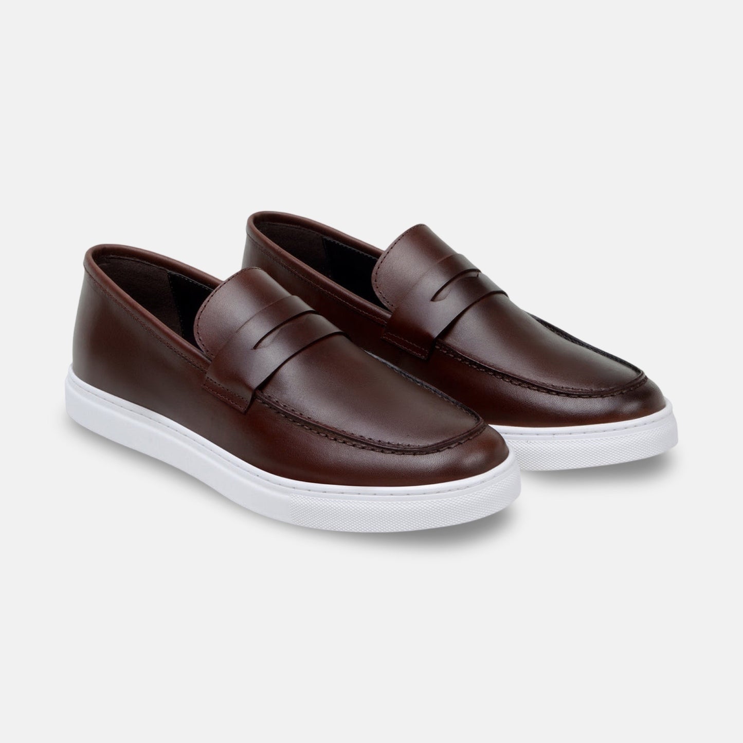 Belvedere Studio Hybrid Penny Loafer Elliot – Brown Nappa Leather, Rubber Sole