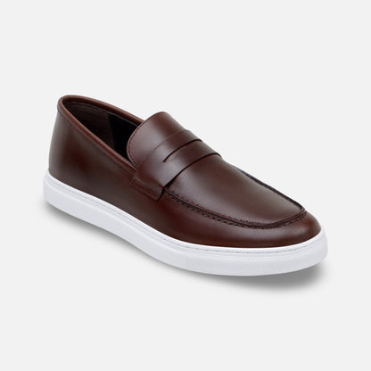 Belvedere Studio Hybrid Penny Loafer Elliot – Brown Nappa Leather, Rubber Sole