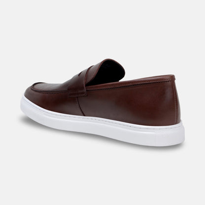 Belvedere Studio Hybrid Penny Loafer Elliot – Brown Nappa Leather, Rubber Sole