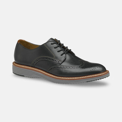 Johnston & Murphy Uptown Black Wingtip Oxford – Full Grain Leather & TRUFOAM® Comfort