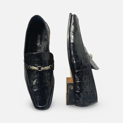 Mauri Black Crocodile Loafer - Italian Luxury Handmade