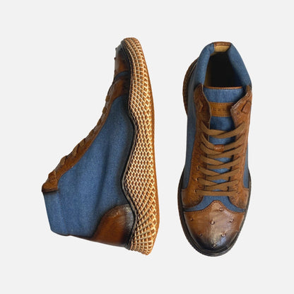 Mezlan Made in Spain ostrich tennis 