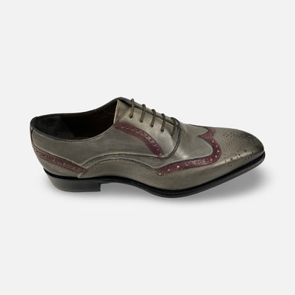 Clearance | Mens Gray Emilio Franco Italian Wingtip Shoe | Last Pairs