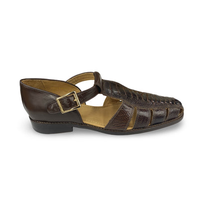 Genuine Ostrich Sandal by Belvedere | Brown