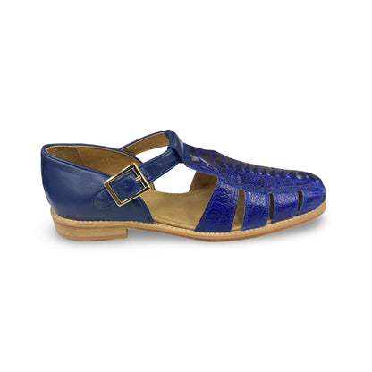 Genuine Ostrich Sandal by Belvedere | Blue