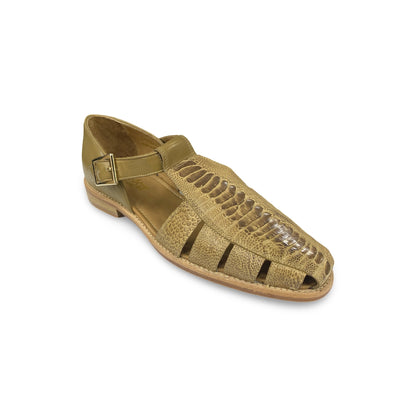 Genuine Ostrich Sandal by Belvedere | Taupe