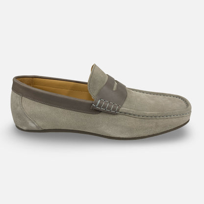 Calzoleria Toscana Zula London Gray Italian Suede Loafers – Handcrafted in I