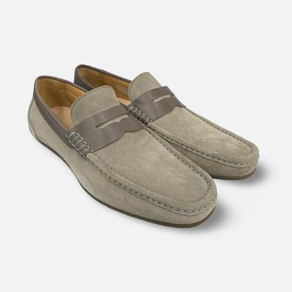 Calzoleria Toscana Zula London Gray Italian Suede Loafers – Handcrafted in I